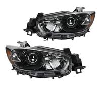 OWPBZ Ensembles d'éclairage de phares compatibles avec Mazda CX-5 2013-2016 KJ0151031C, KJ0151041C, MA2518146, MA2519 Ensemble de phares de projecteur côtés gauche et droit