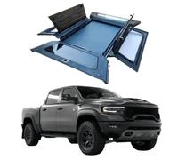 OWPBZ Pickup Truck Trunk Cover Compatible for Dodge Ram 1500 TRX Tremor Canopy Roll Up Entrance Guide Cover Folding Style Tonneau Heavy-Duty Protection
