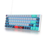 Owpkeenthy Clavier de Jeu mécanique 65% Hammerhead Shark avec Interrupteur Rouge Ultra Compact RVB Filaire 60% Clavier de Jeu N-Key Rollover pour PC Gamer Box PS