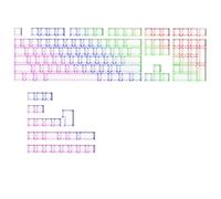 Owpkeenthy PBT Touches translucides imprimées à cinq côtés avec profil | Légendes latérales translucides à cinq côtés via moulage double shot Légendes imprimées latérales permanentes qui ne se