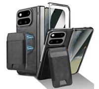 OWSIHNZBF for Google Pixel 11 Pro Fold Wallet Case | Built in Hinge Protection & Screen Protector & Kickstand,Detachable Magnetic Card Holder Wallet Case(Svart)