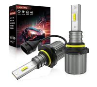 OWVTPS HIR2 9012 Ampoule LED, Luminosité de 400% 12000LM 60W 6000K Blanc Froid, Remplacement Halogène Sans Ventilateur Blanc Xénon, 2 Pièces