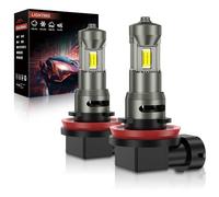 OWVTPS Nouvelle Ampoule LED H7 700% Luminosité 6500K Blanc Froid 100W, 16CSP Puce Super Lumineuse Sans Tache Sombre, Taille 1 :1 Ventilateur Silencieux Intégré Plug and Play