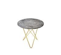 OX Denmarq Table basse Mini O Marbre gris. support en laiton