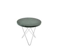 OX Denmarq Table basse Mini O marbre indio. support en acier inoxydable