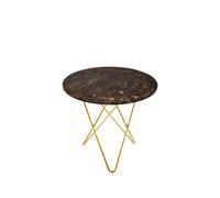 OX Denmarq Table basse Mini O marron. support en laiton