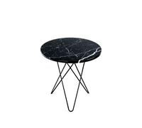 OX Denmarq Table basse Mini O Tall marbre noir. support noir