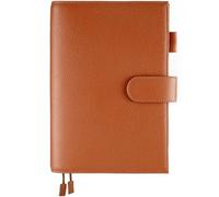 Ox Knight Couverture en cuir pour carnet A5 - Couverture de planification de luxe pour Hobonichi, Stalogie, Midori Planner, et plus encore - Avec boucle pour stylo, emplacements pour cartes, poche