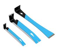 OX Pro OX-P095301 Lot de 3 barres de biche en acier forgé avec double griffes (140 mm et 190 mm) et barre de grattoir de 240 mm pour démolition, arrachage des clous et préparation de surface