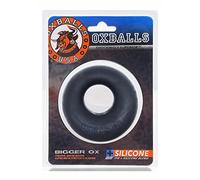 Oxballs Grand anneau pénien épais de bœuf - Glace noire, matériau en silicone TPR