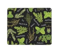 OXbnmm Basilic Thym Aneth & Romarin Grand tapis de souris étendu avec bord de verrouillage et base antidérapante, tapis de bureau épais et durable pour le travail