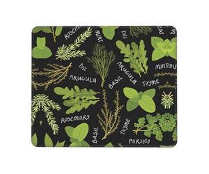 OXbnmm Basilic Thym Aneth & Romarin Grand tapis de souris étendu avec bord de verrouillage et base antidérapante, tapis de bureau épais et durable pour le travail