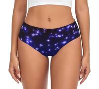 OXbnmm Bright Stars Culotte invisible pour femme Sans couture Confortable Sous-vêtements quotidiens Doux Respirant, Noir , 4XL