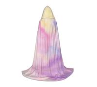 OXbnmm Cape à capuche arc-en-ciel pour adolescent, petite costumade, sorcière, vampire, magicien, bal masqué, scène