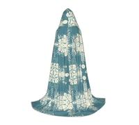 OXbnmm Cape à capuche de luxe pour adolescent, motif feuilles mignonnes, petite costumade, sorcière, vampire, magicien, bal masqué, scène