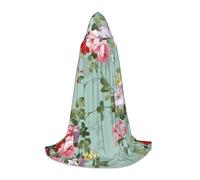 OXbnmm Cape à capuche pivoine pour adolescent, petite costumade, sorcière, vampire, magicien, bal masqué, scène