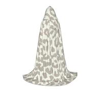 OXbnmm Cape à capuche pour adolescent avec motif léopard marron - Petit costume de sorcière, vampire, magicien, bal masqué, scène