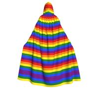 OXbnmm Cape de magicien à motif arc-en-ciel pour adulte, pour festival, Halloween, cosplay, cape de larp