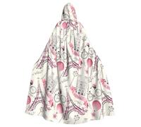 OXbnmm Cape de magicien de la tour de Paris et d'un vélo pour adulte, pour festival de la Renaissance, Halloween, cosplay, cape Larp