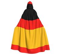 OXbnmm Cape de magicien du drapeau de l'Allemagne pour adulte, pour festival de la Renaissance, Halloween, cosplay, cape Larp