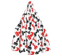 OXbnmm Cape de magicien pour adulte motif d'échecs, pour festival, Halloween, cosplay, cape de larp