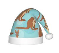 OXbnmm Chapeau de fête amusant pour kangourou zoo pour enfants, chapeau de Père Noël pour Noël et fêtes de fin d'année, chapeau de Noël en velours extra épais