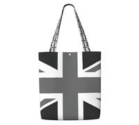 OXbnmm Grand sac d'épicerie en toile robuste avec drapeau national du Royaume-Uni 340,2 g
