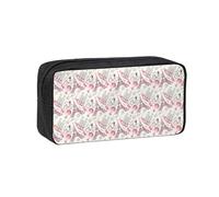 OXbnmm The Paris Tower and a Bicycle Printed Pencil Pouch Spacious Storage Bag Smooth Zipper Polyester Holder for Students Teacher