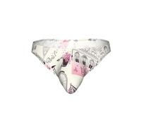 OXbnmm The Paris Tower and a Bicycle Printed Soft Men's Bikini Slips, Sexy Bulge Pouch Underpants, Stretch Low Rise Male Culotte, Noir , M