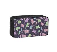 OXbnmm Trousse à crayons avec imprimé souris - Sac de rangement spacieux - Fermeture éclair lisse - En polyester - Pour étudiants et enseignants
