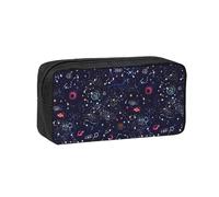 OXbnmm Trousse à crayons imprimée carte constellation étoile sac de rangement spacieux sac de rangement lisse en polyester support pour étudiants enseignants