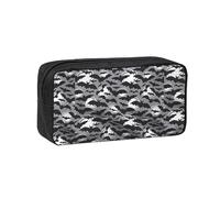 OXbnmm Trousse à crayons imprimée chauve-souris d'Halloween - Sac de rangement spacieux en polyester lisse avec fermeture éclair pour étudiants et enseignants