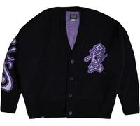Oxbow - Gilet en laine mérinos et alpaga - Holmen Double Jacquard Cardigan Black pour Homme en Laine - Taille L - Noir Noir L