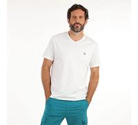 OXBOW P0TIVE Tee-Shirt Manches Courtes col V uni Blanc