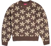 Oxbow - Pull au motif floral - Flowers Jacquard Sweater Dark Brown pour Femme en Laine - Taille S - Marron Marron S