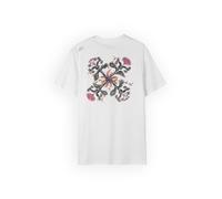 OXBOW Tee-Shirt Manches Courtes Coton Bio Floral Blanc Hiver 2025 Manches Longues, Col Rond, Motif sur Le Dos