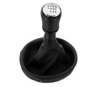 Oxektgb Pommeau levier vitesse voiture Pour VW Pour Transporter Pour Multivan Pour Caravelle T5 2003-2010 Voiture 6 vitesses Pommeau levier vitesse Soufflet(Silver 6 Speed)