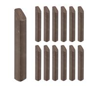 Oxeo 12 piquets Marron - Longueur 25cm - pour bordurette de Jardin Semi Rigide Marron