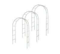 Oxeo Arche de Jardin métallique pour Plantes grimpantes - Arceau rosiers grimpants - Résistant aux intempéries (Lot de 3)