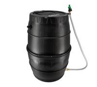 Oxeo Récupérateur Eau de Pluie Semi-Rigide - 170L - Tonneau résistant au Gel - Tuyau - Kit perçage Trop-Plein