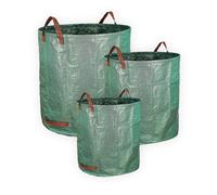 Oxeo Sacs à déchets Verts pour Jardin. 3 Tailles, Résistants avec poignées - XXL-500 litres - L-300 litres - M-120 litres