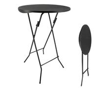 Oxeo Table Mange Debout Pliable - Diamètre 80cm H110cm - Table Haute Pliante de Bar - Plateau résine Structure Acier