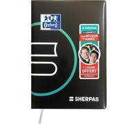 OXFORD - 1 Agenda Journalier Scolaire Edition SHERPAS - Couverture Noir - Août 2025 à Août 2026 - Semainier Planificateur Journalier - Format 15 x 20 cm