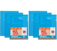 OXFORD 10 Pochettes plastiques Coins A4, Haute résistance 15/100e, Finition lisse, Couleur Bleue (Lot de 2)