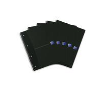 Oxford 100050224 - Original College Bloc-notes Ligné 8 mm Bleu A4 + 70 feuilles 90 g/m² qualité Optic Paper/Bleu/Lot de 5 Bloc-notes Office College "Smart Black" A4+, ligné 8 mm 0