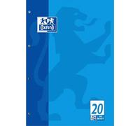Oxford 100050354 Bloc de 50 feuilles lignées 20 - Format A4-90 g/m² - 4 perforations
