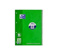 Oxford 100050405 Cahier pour gaucher Style 38 A4+ 80 feuilles 90 g/m² 4 trous