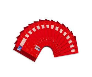 Oxford 100050408 Lot de 15 cahiers d'exercices 16 feuilles 90 g/m² Rouge