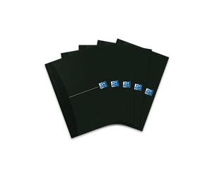 Oxford 100100745 Smart Black Lot de 5 carnets reliés Noir 7 mm Format A5 96 pages lignées en papier Optik Paper 90 g/m²