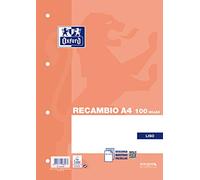 Oxford 100430209 Pièce de rechange 100 feuilles A4 90 g lisse